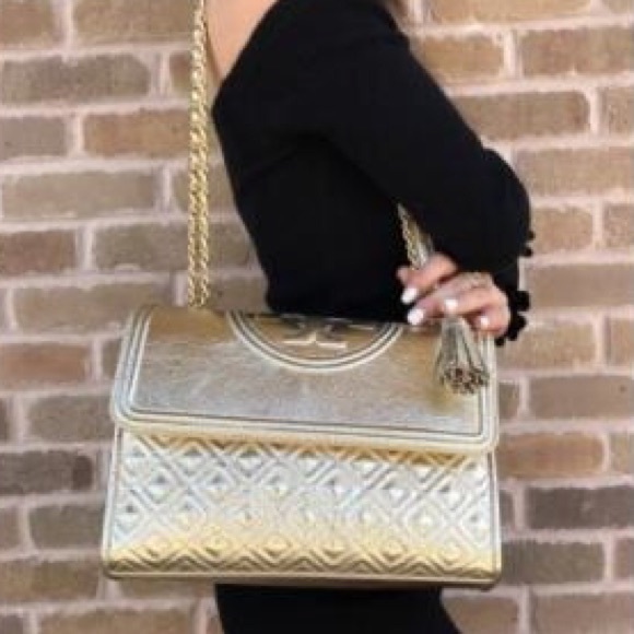 Tory Burch Handbags - Fleming Quilted Lambskin Convertible Bag (Large)